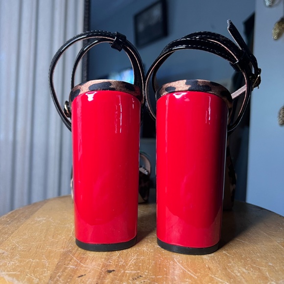 Betsey Johnson Leopard Heels with Red Cherry Accents New! - Picture 5 of 11